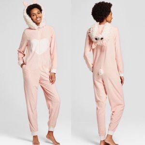 Pink Llama Adult Onesie Size S